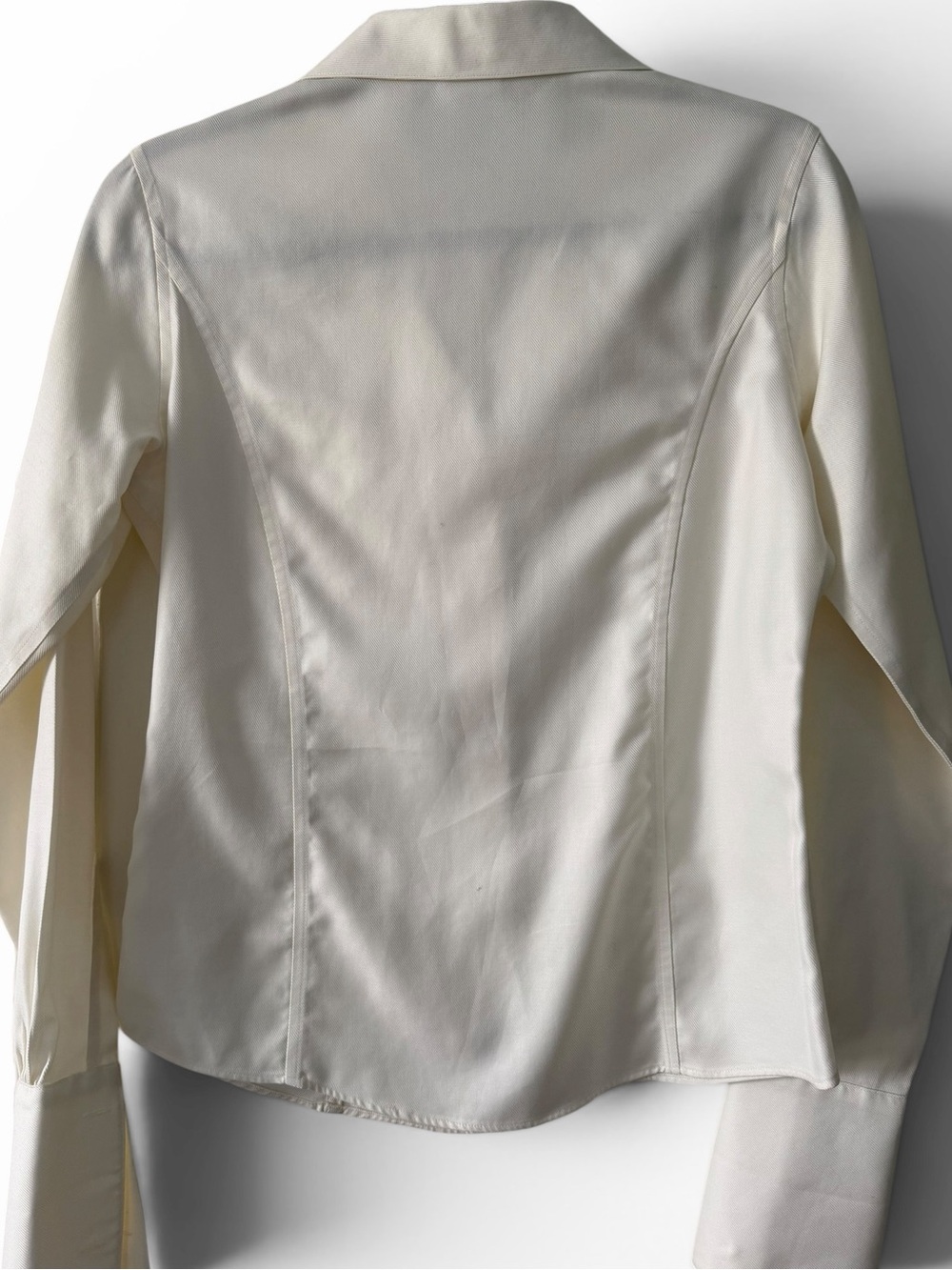 Brooks Brothers 1818 White Semi-Fitted Cotton Button Front Blouse Size 2 - Picture 4 of 6